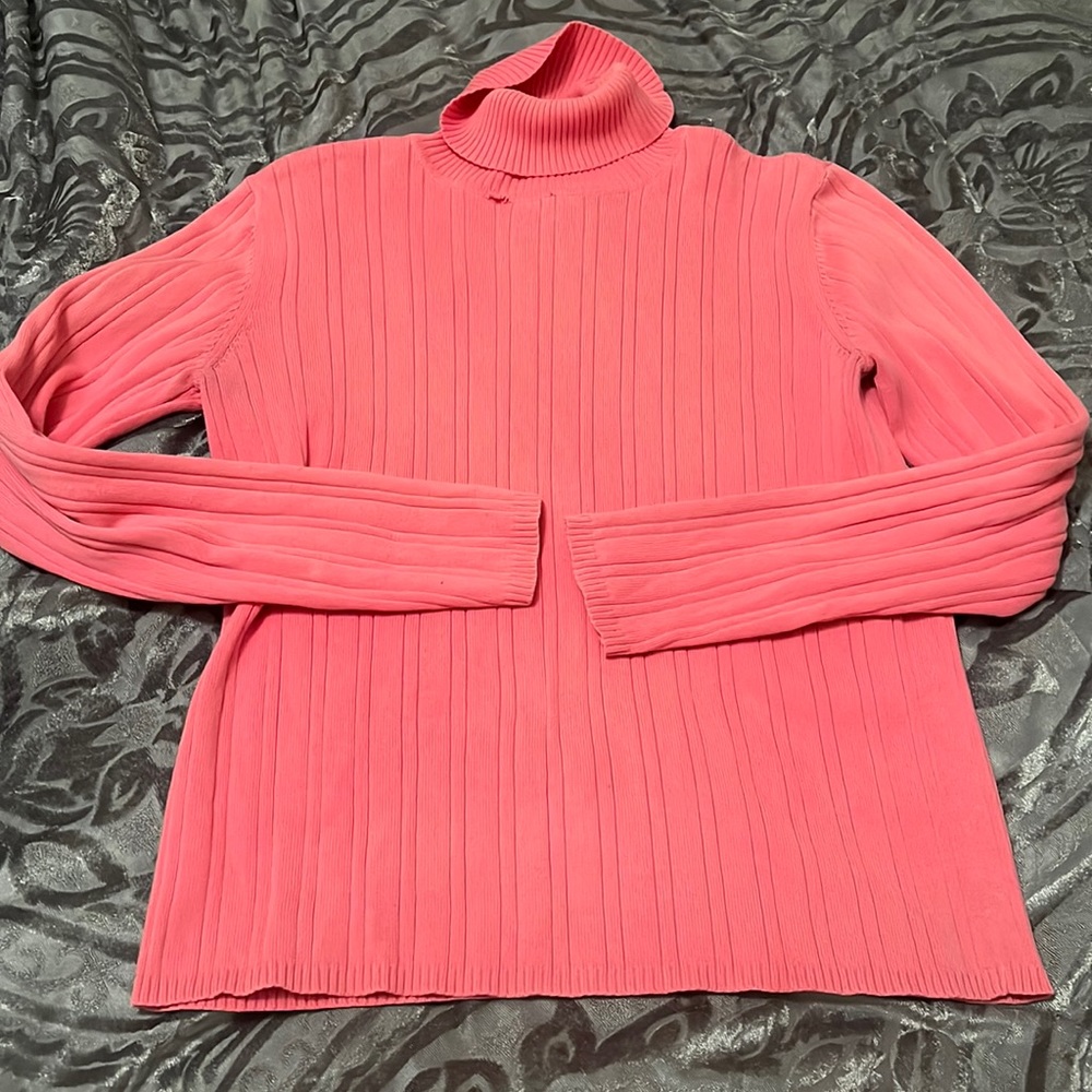 Women's TALBOTS Pink Long Sleeve Turtleneck Size S